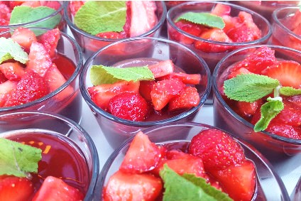 mousse chocolat erdbeeren